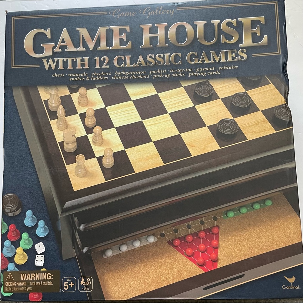 Game House with 12 Classic Games‎ - Black and Brown